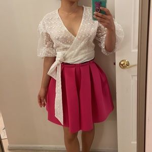 Pink Neoprene skirt. Xs